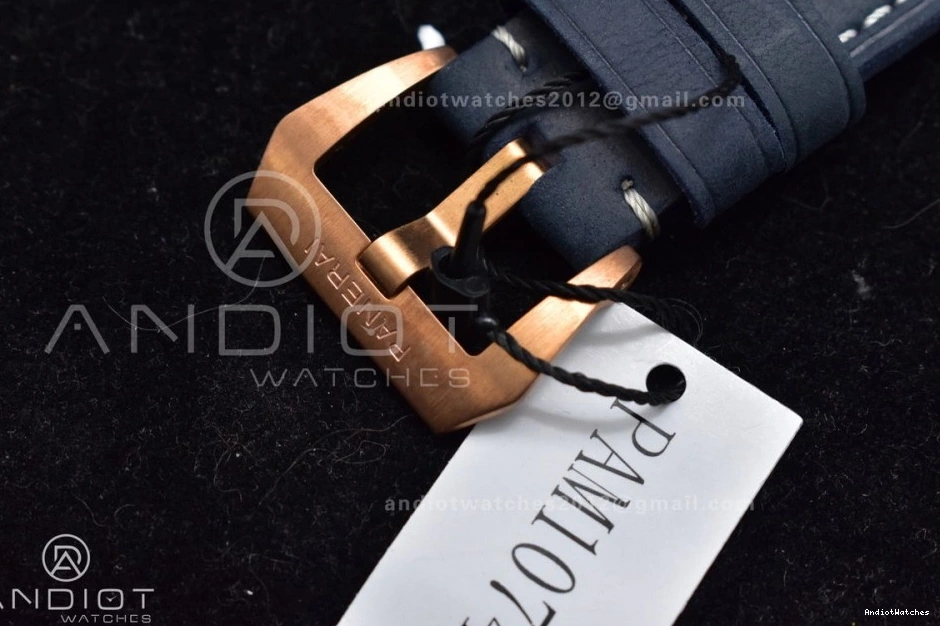 974 Blue Strap Bronzo P.900 Best Breathable Calfskin on PAM1074 VSF W Dial Blue Clone Edition 1:1 0112